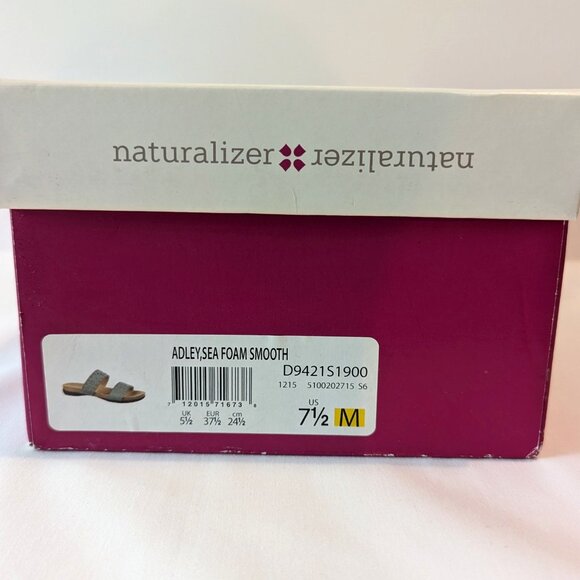 Naturalizer Adley Sea Foam Flat Slip-on Studded Sandals  Size 7.5 - Picture 5 of 5